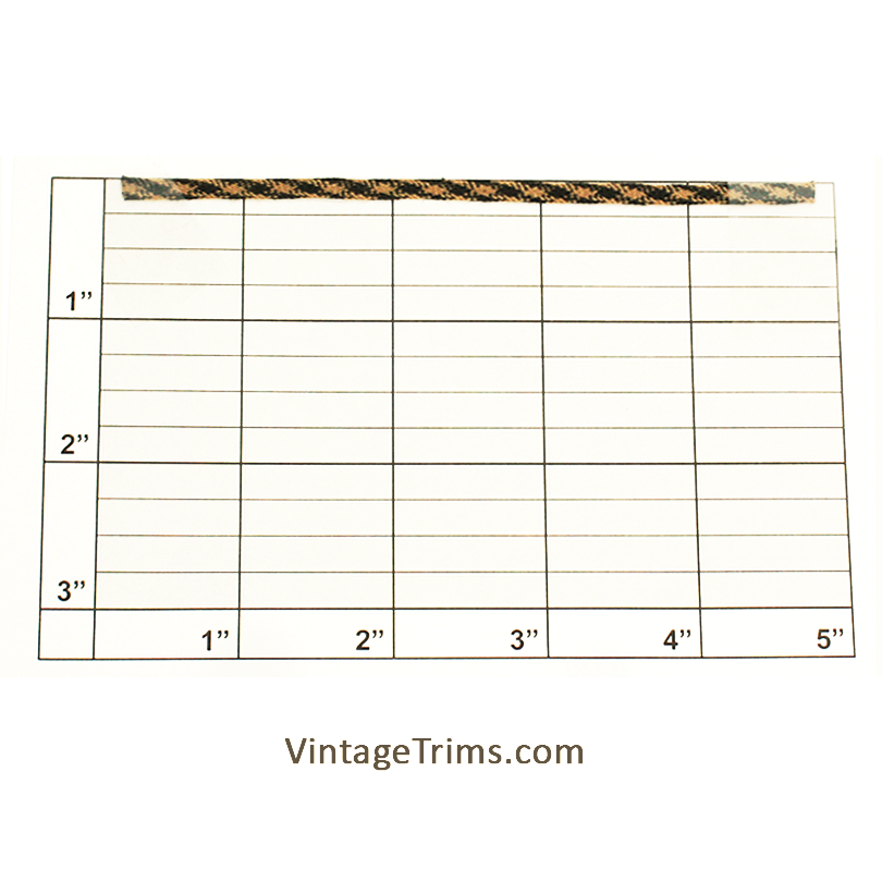 Diamond Checkered Flat Braid 3/16" (576 Yard Roll) Tan/Black