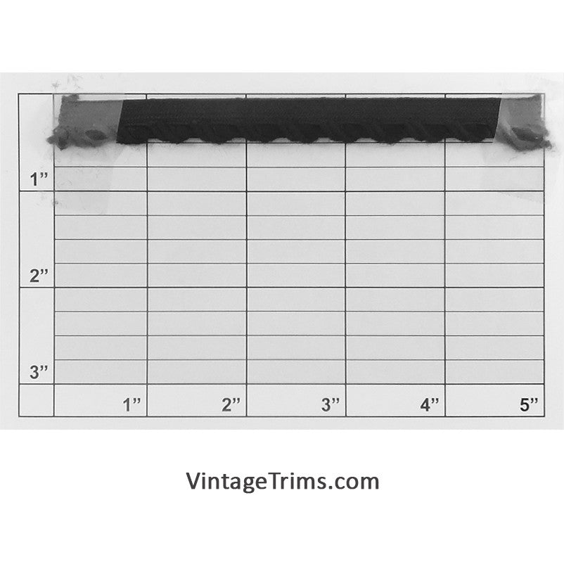 Cordedge w/ Tape 7/16" (Per Yard) Black