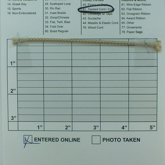 Cording 1/8" - 4 Colors