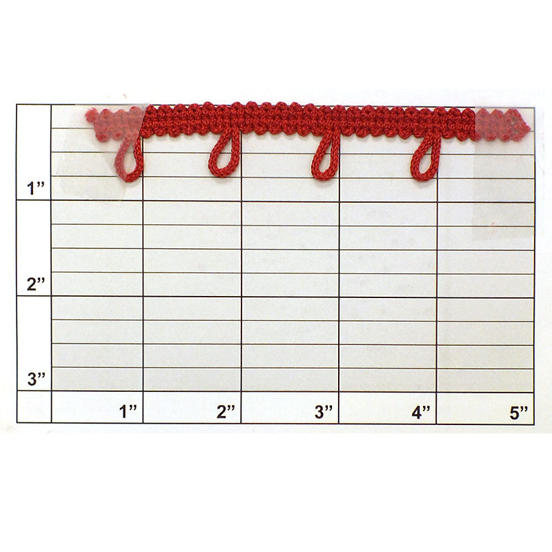 Loop Fringe 7/8" (Per Yard) Red