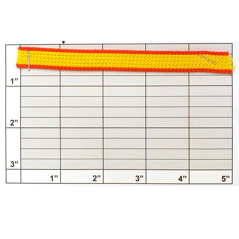 Horizontal Stripe Braid 1/2" (Per Yard) 4 Colors