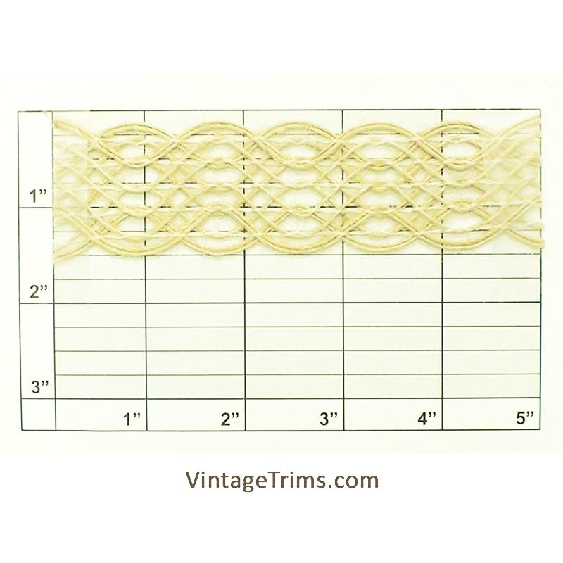 Wavy Lines Jute Braid 1-1/2" (Per Yard) Natural