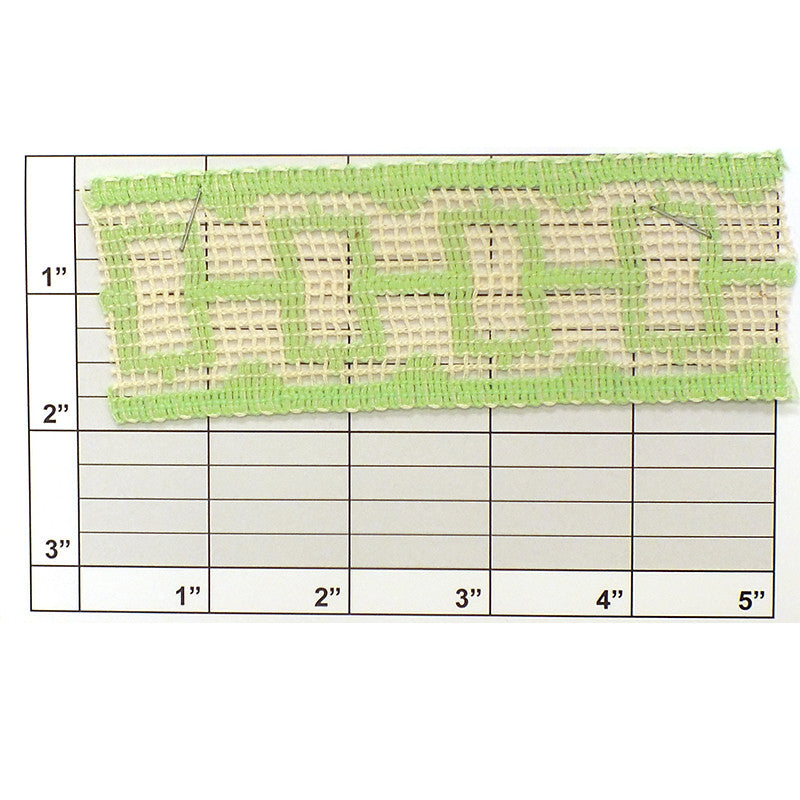 Mesh Braid 1-3/4" Natural Lime Green
