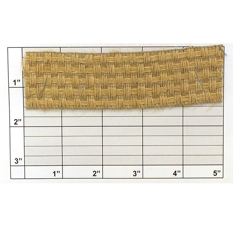 Jute Basket Weave Braid 1-1/2" (Per Yard) Beige