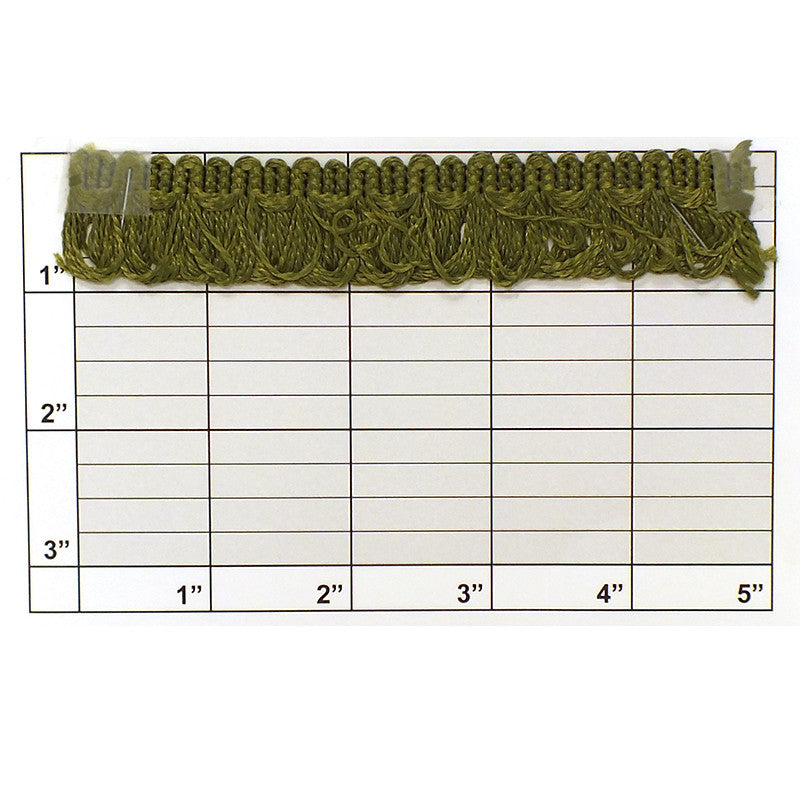 Loop Fringe w/Braid Top 15/16" (Per Yard) Olive Green