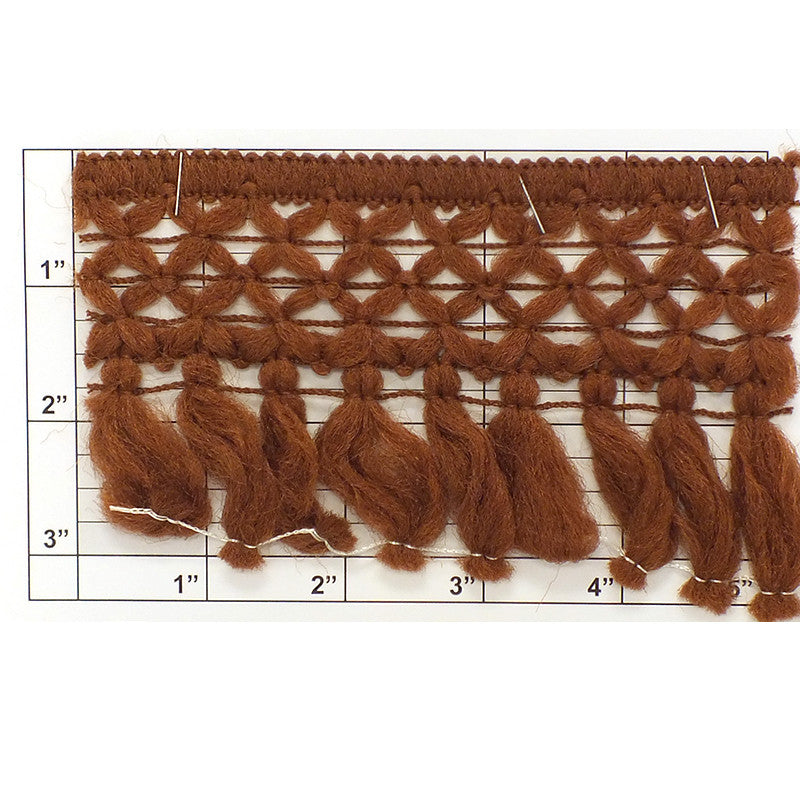 Tassel Fringe 3-1/2" (Per Yard) Brown