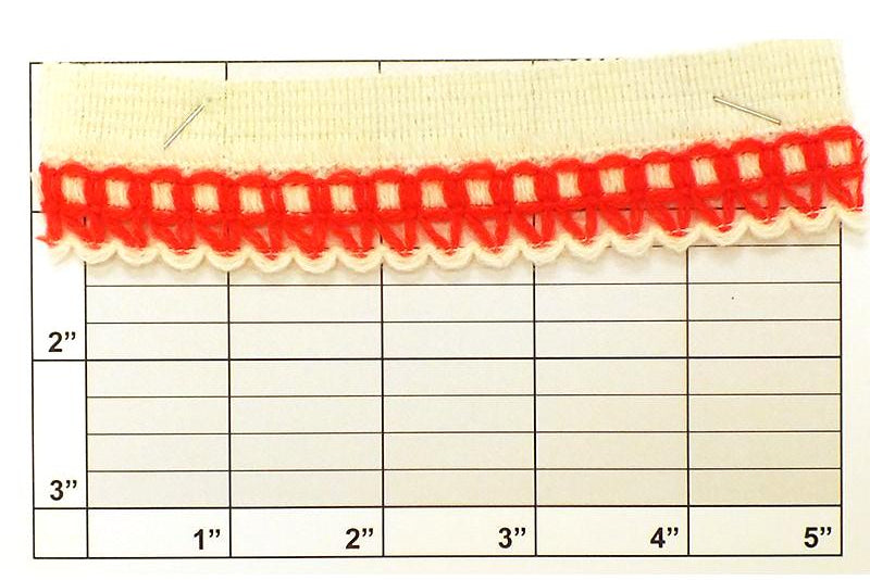 Retro Yarn Scalloped Braid Edging 1-3/8"