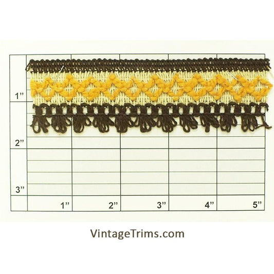 Braid w/Loop Fringe 1-1/2" (Per Yard) 4 Colors