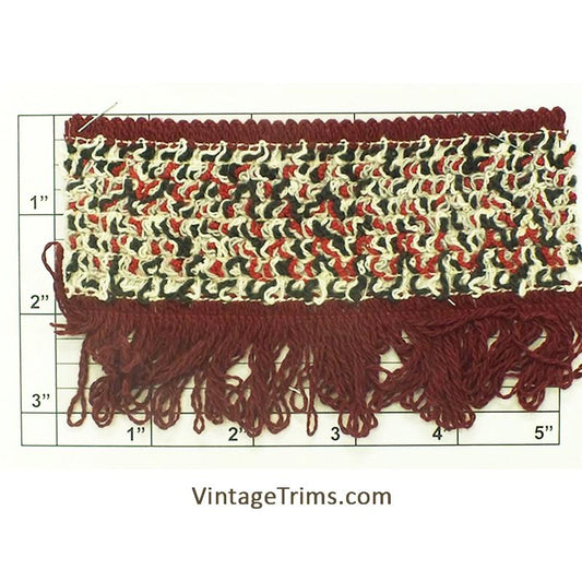 Braid w/Loop Fringe 3-1/4" (Per Yard) 3 Colors
