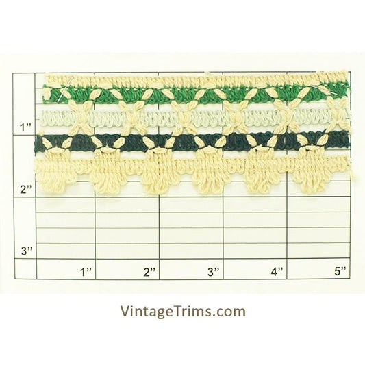 Braid w/Loop Fringe 2" (Per Yard) 4 Colors