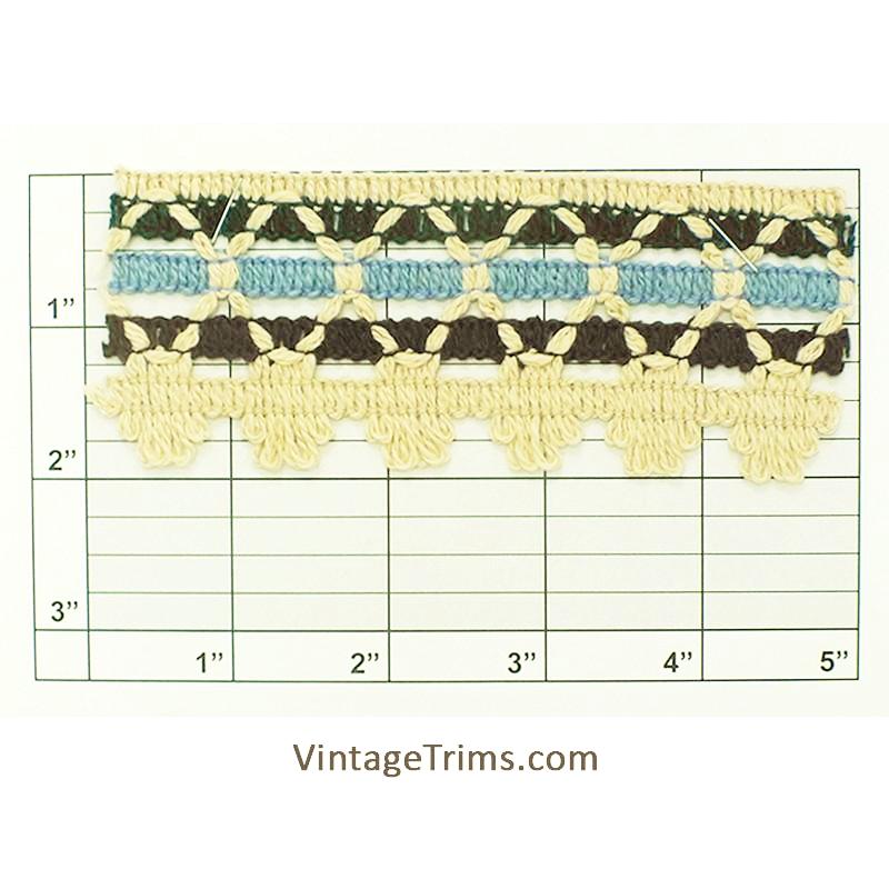 Braid w/Loop Fringe 2" (Per Yard) 4 Colors