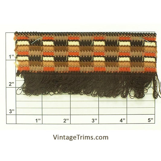 Braid w/Loop Fringe 2-1/2" (Per Yard) 5 Colors