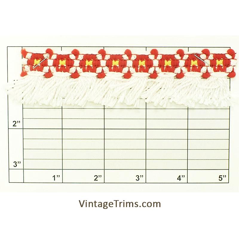 Tri-Color Tassel Fringe 1-5/8" (Per Yard) 11 Colors