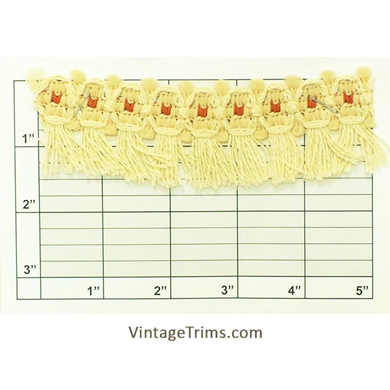 Tri-Color Tassel Fringe 1-5/8" (Per Yard) 11 Colors