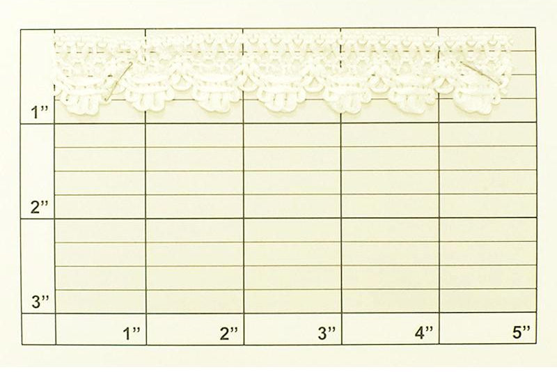 Scalloped Lacy Braid 7/8" (Per Yard) Bright White