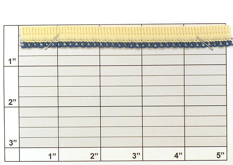 Scalloped Loop Piping 1/8" Slate Blue