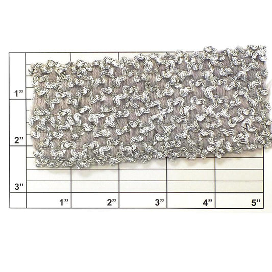 Unique Metallic Elastic Braid 2-1/4" (Per Yard) 4 Colors