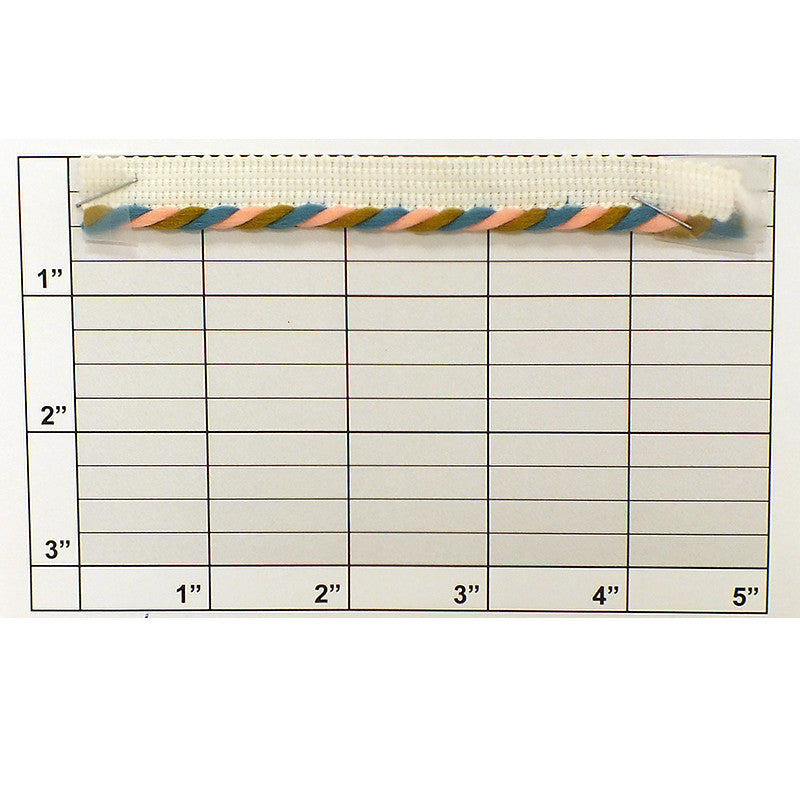 Twisted Cord w/Lip 1/8" (Per Yard) 3 Colors