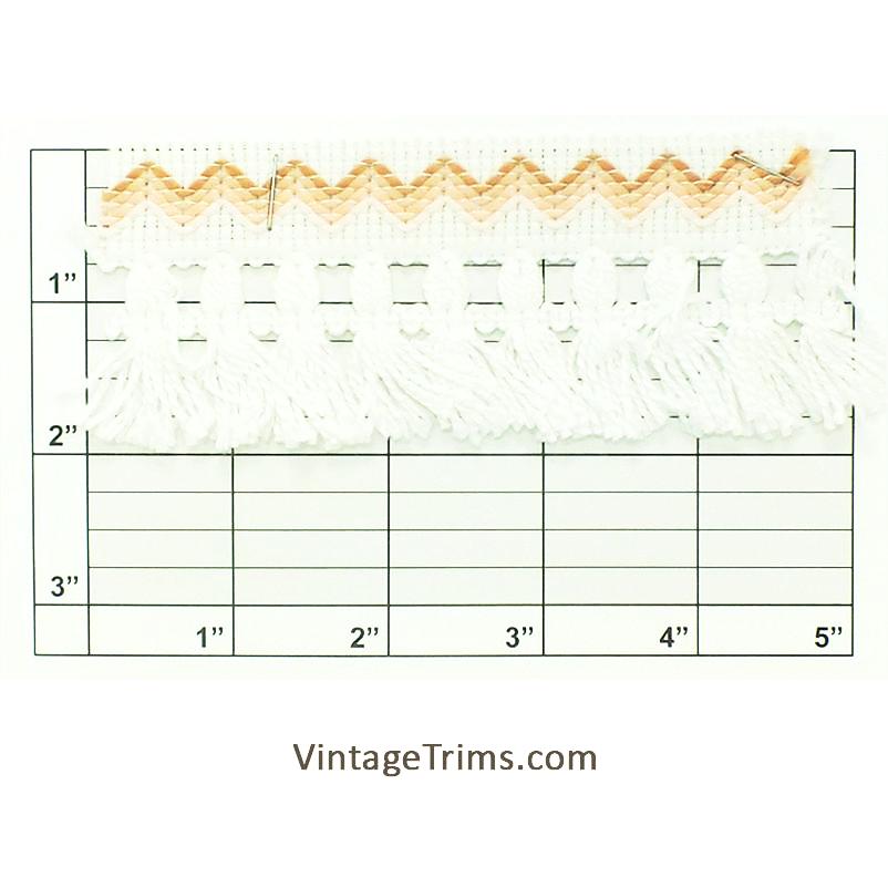 Tassel Fringe 2" (Per Yard) White/Tan/Light