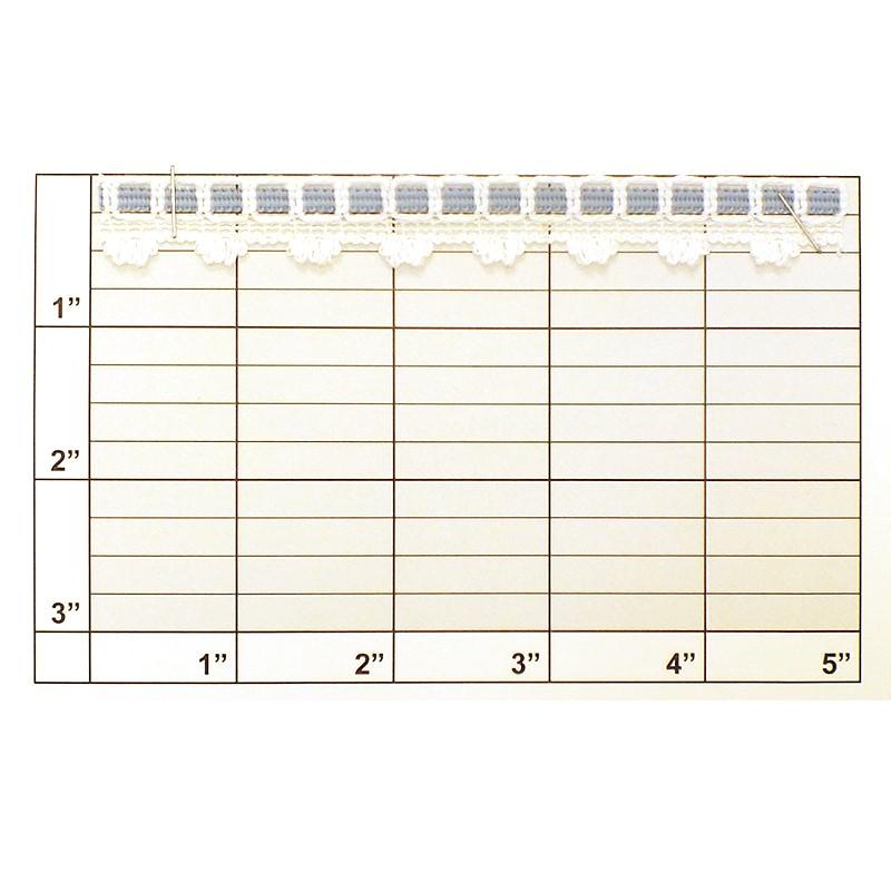 Scalloped Loop Braid w/ Inset 5/8" (Per Yard) White/French Blue