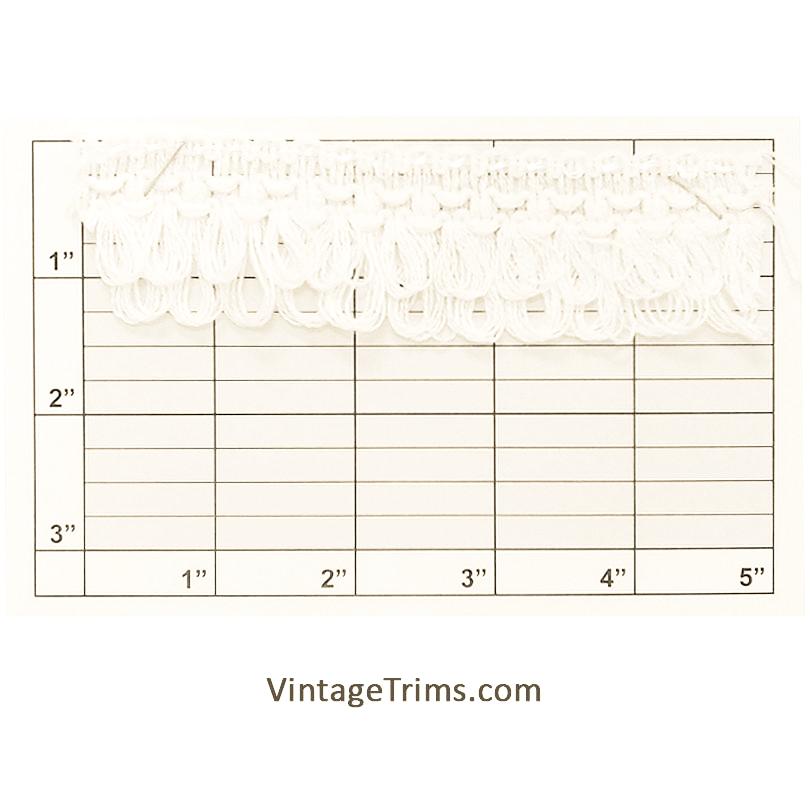 White Loop Fringe 1-7/16"