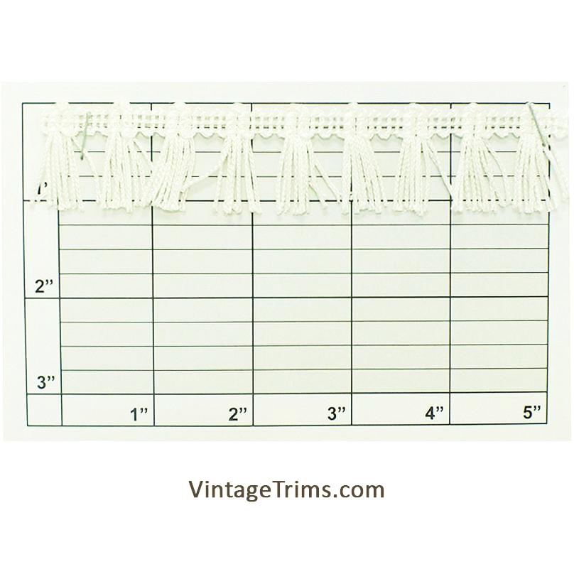 White Tassel Fringe 1-1/8"