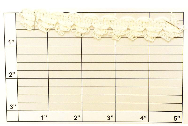 Scalloped Loop Braid 3/4" (Per Yard) White