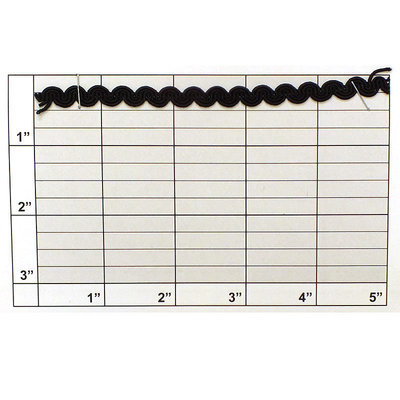 Black Wavy Line Braid 5/16"