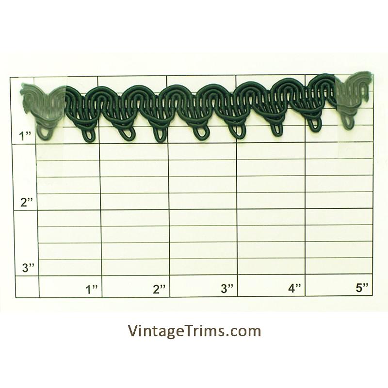 Scalloped Loop Braid 13/16" (Per Yard) Dark Green