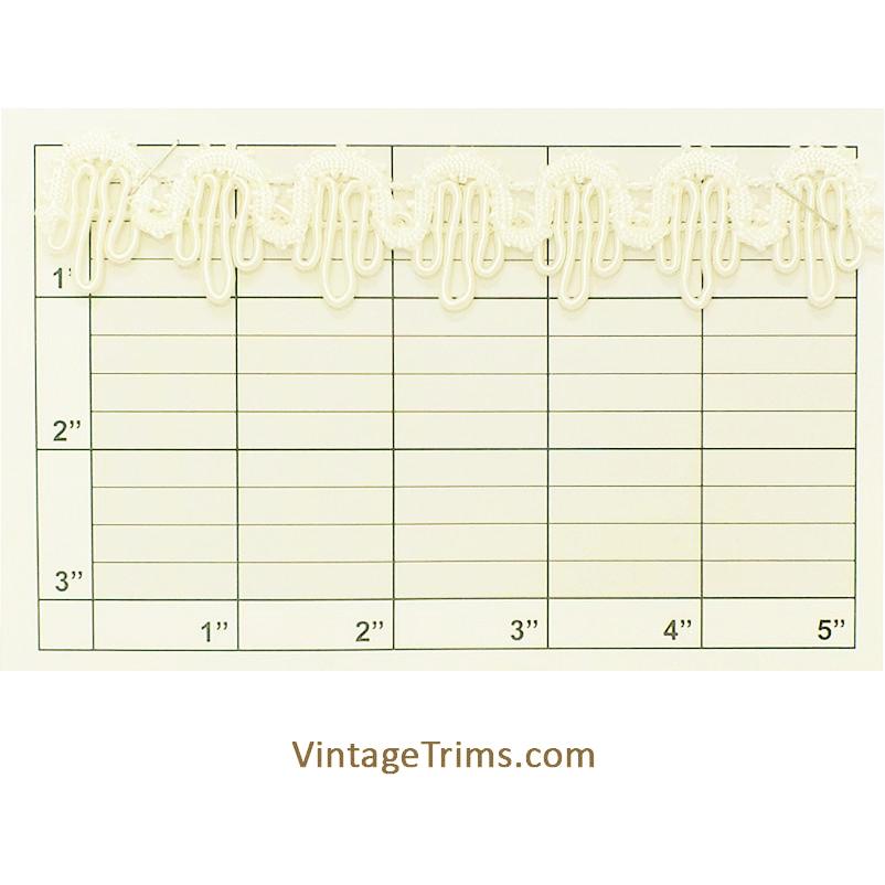 Scalloped Loop Braid 1" (Per Yard) White