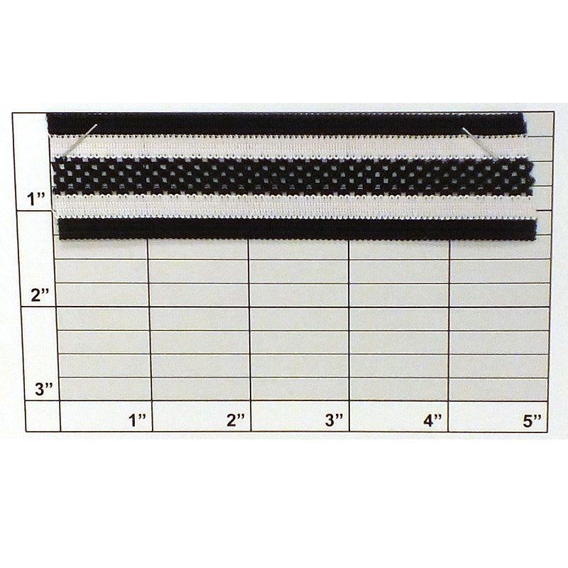 Striped Mesh Center Knit Braid 1-5/16" - 2 Colorways