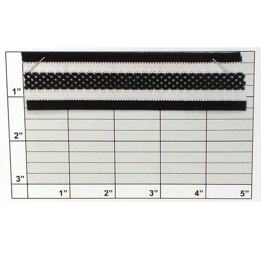 Striped Mesh Center Knit Braid 1-5/16" - 2 Colorways