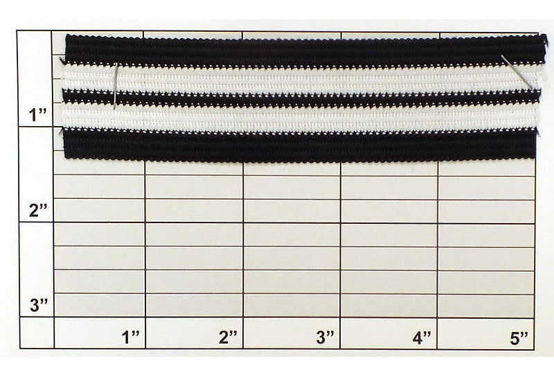 Striped Flat Knit Braid 1-1/4"