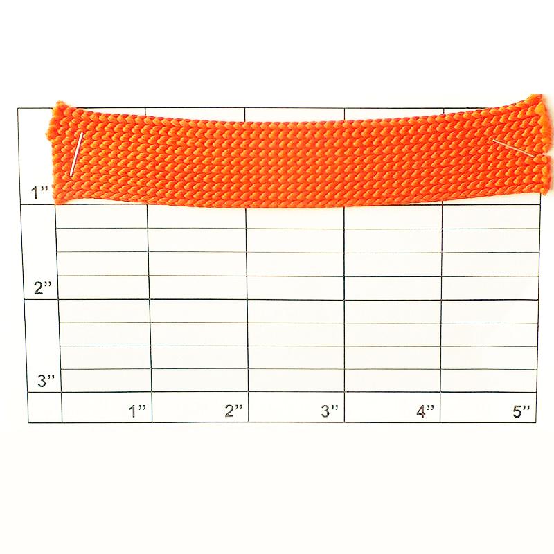 Orange Flat Braid 7/8"