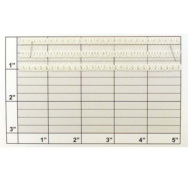 Braid 1" (Per Yard) White/Clear