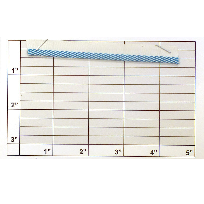 Diagonal Stripe Piping w/ Tape 3/16" (Per Yard) 3 Colors