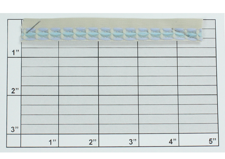 Flat Stitch Lines Piping 5/8" Powder Blue Light Teal on Khaki