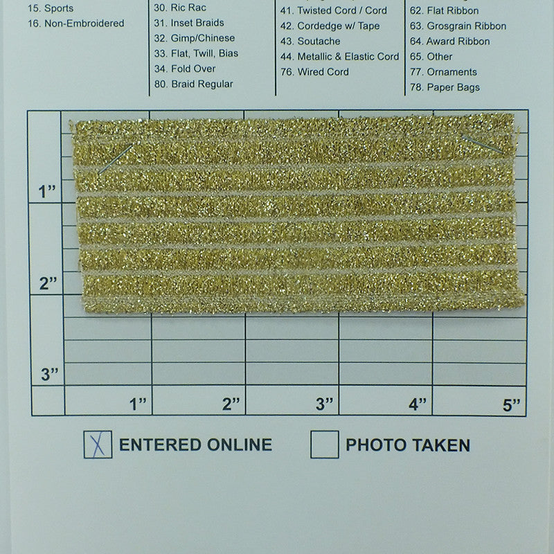 Metallic Elastic 2-1/8" (Per Yard) 2 Colors