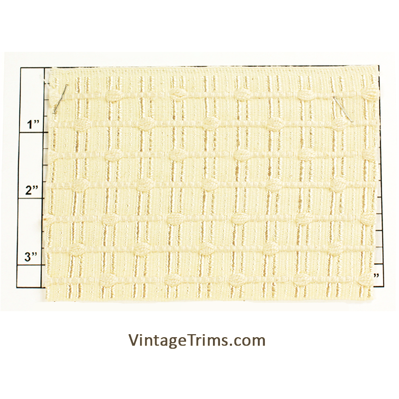 Wide Woven Braid 3-1/2" (Per Yard) Ivory