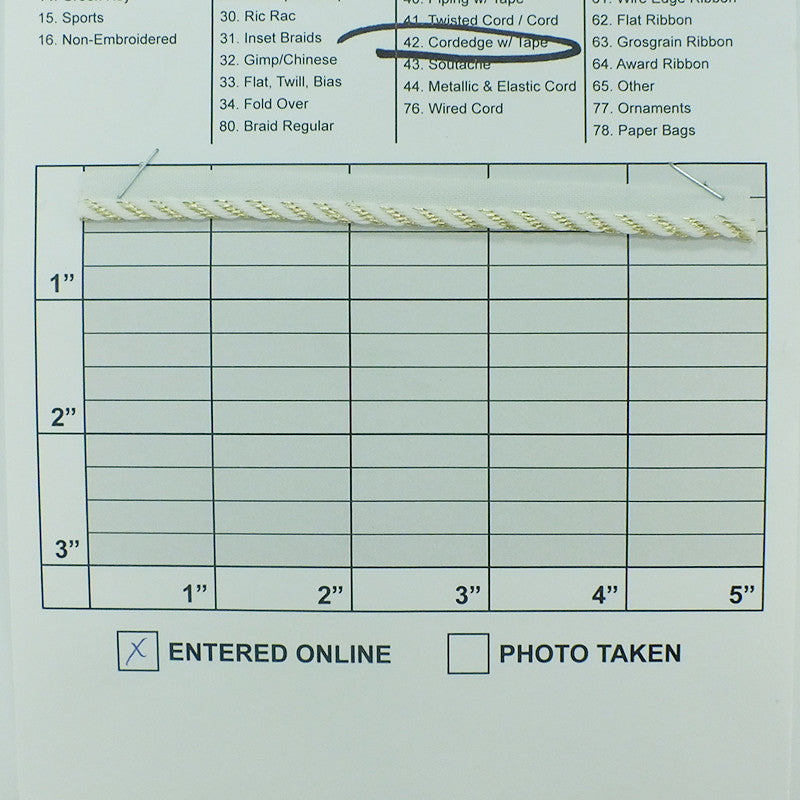 Twisted Cord Piping w/ Tape 1/8" - 2 Colorways