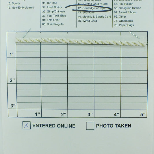 Twisted Cord Piping w/ Tape 1/8" - 2 Colorways