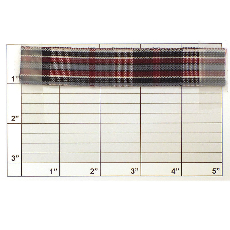 Plaid Design Thick Elastic 1" (Per Yard) 5 Colors