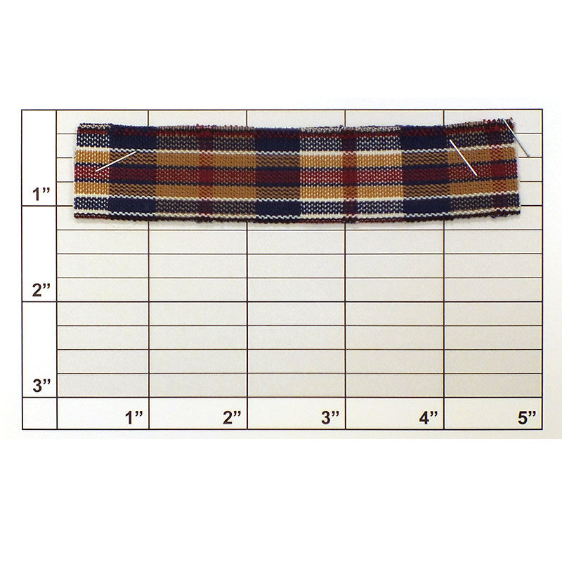 Plaid Design Thick Elastic 1" (Per Yard) 5 Colors