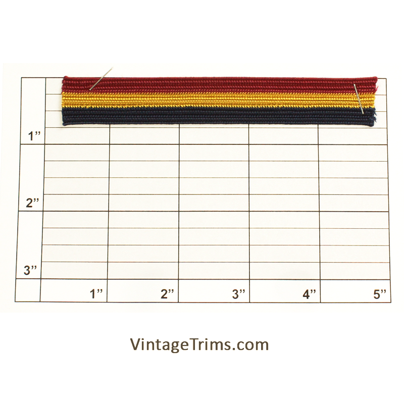 Horizontal Stripe Braid 3/4" (Per Yard) 3 Colors