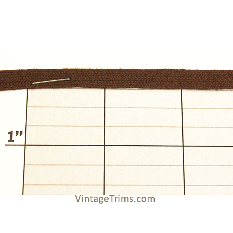Flat Braid 1/4" Dark Brown