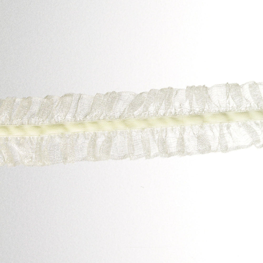 7/8" Elastic- Ruffled Fabric Trim