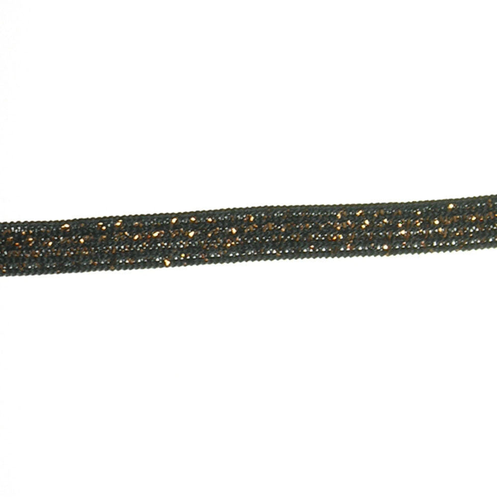 3/8" Elastic- Metallic Fabric Trim