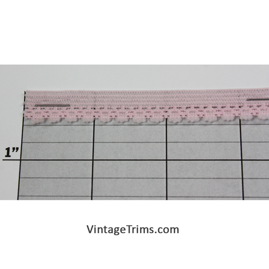 Scallop Edge Elastic 3/8" (288 Yard Roll) Pink