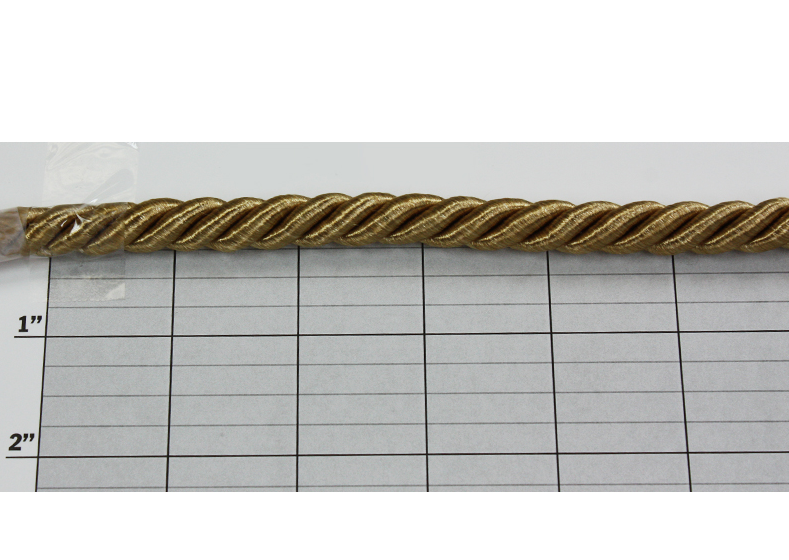 Twisted Cording 3/8" Gold