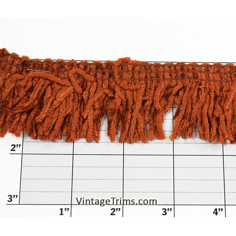 Versaille Solid Color Rayon Chenille Fringe 1-3/4" (Per Yard) 24 Colors